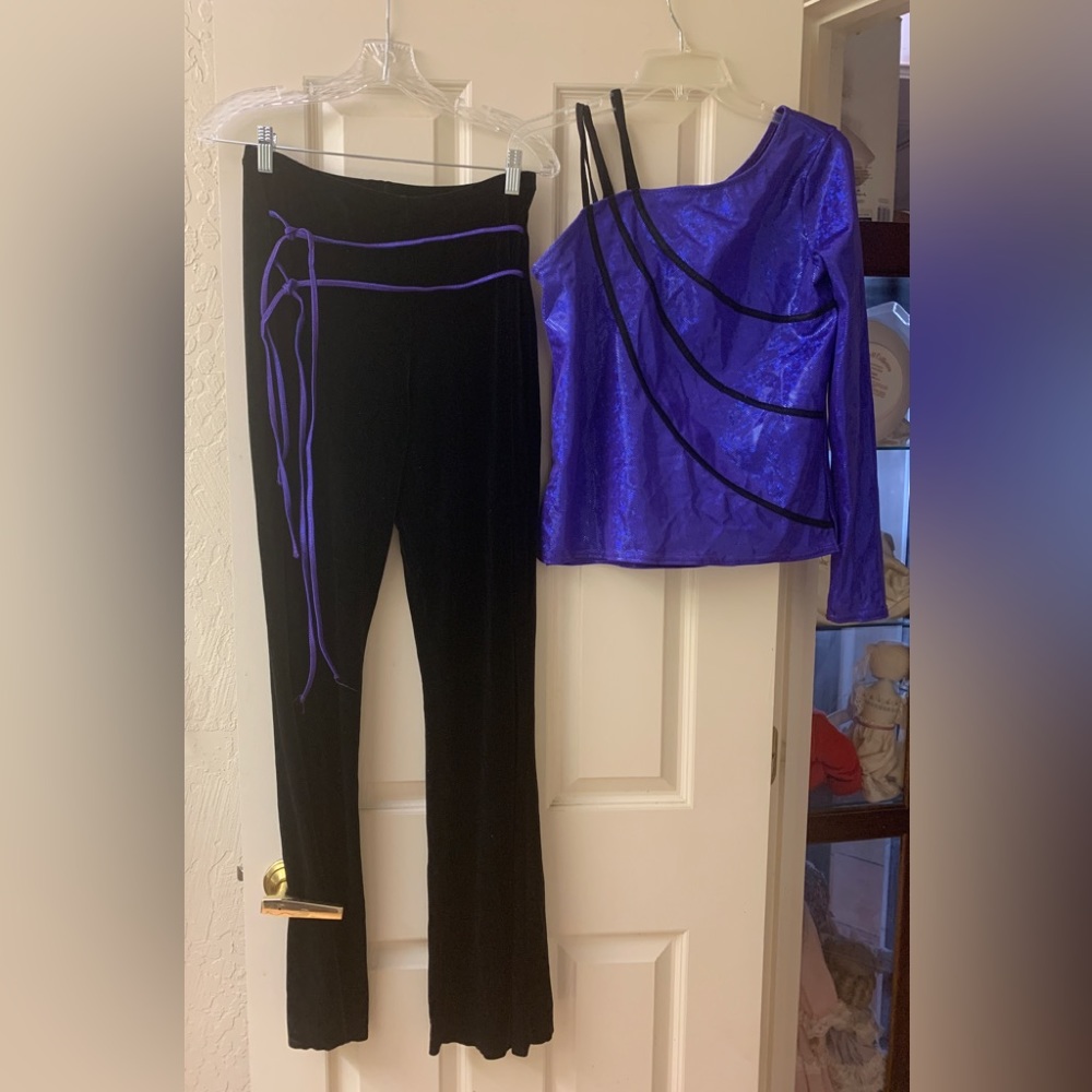 Curtain Call Black & Purple Dance Costume